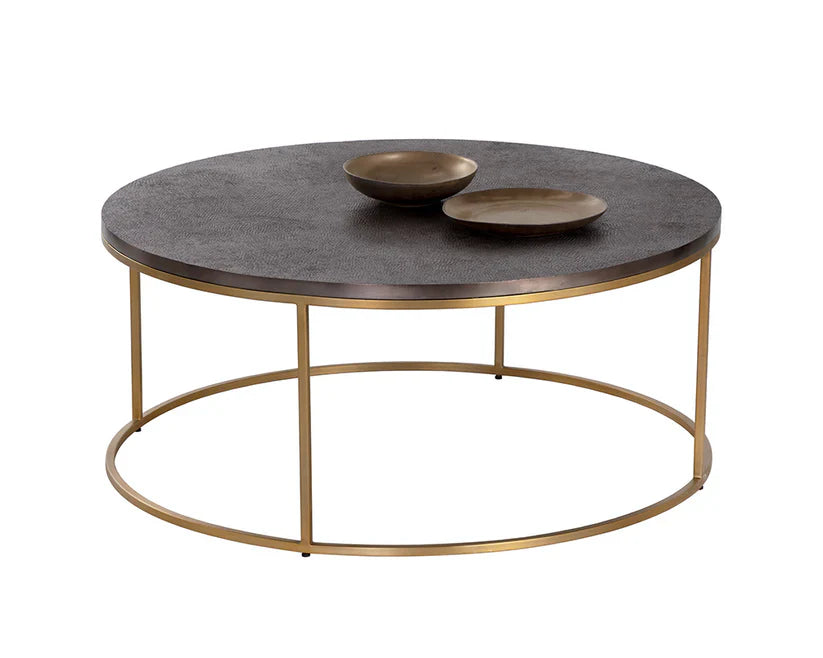 Enya Aluminum Topped Round Coffee Table