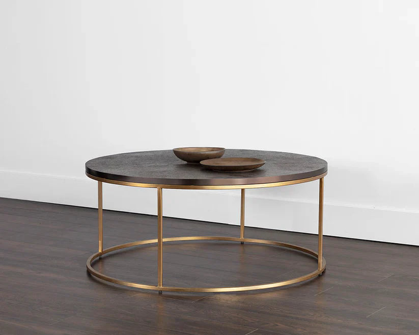 Enya Aluminum Topped Round Coffee Table