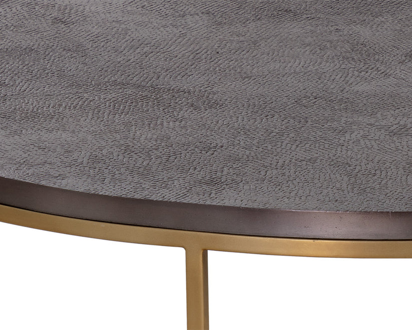 Enya Aluminum Topped Round Coffee Table