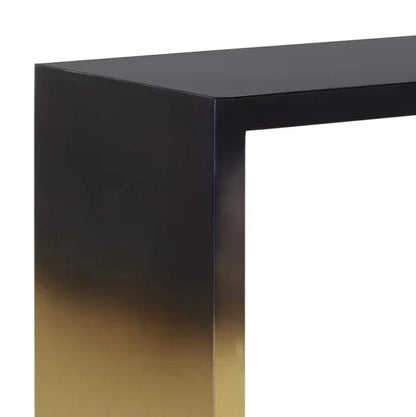 Monaro Console Table Black & Antique Brass