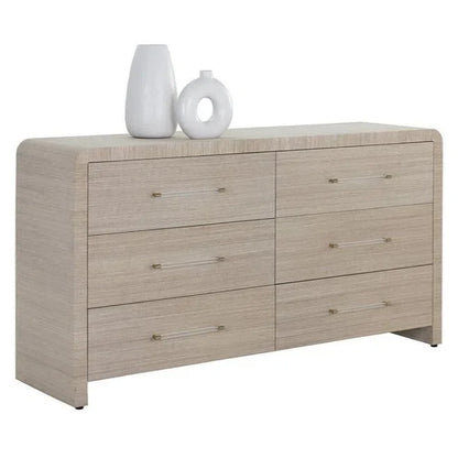 Atherton Dresser Sand Modern Style With Soft Closing Drawers