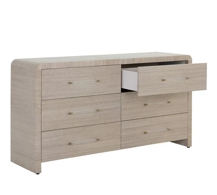 Atherton Dresser Sand Modern Style With Soft Closing Drawers