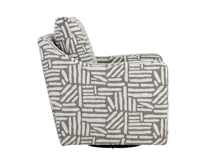 Brianna Fabric Upholstered Swivel Lounge Chair