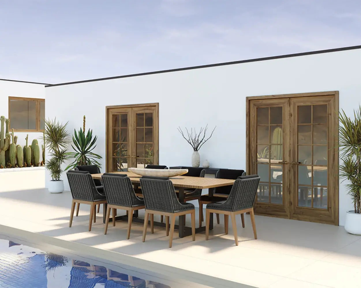 SUNPAN Geneve Aluminum Outdoor Dining Table