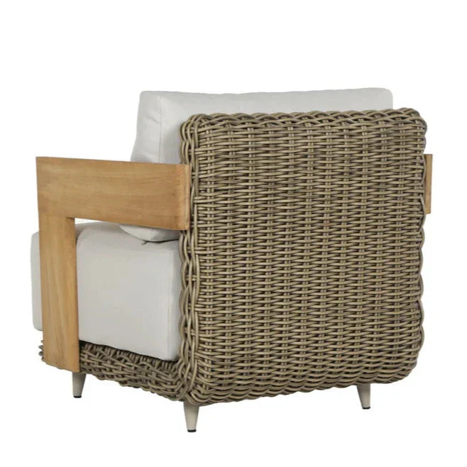 Potenza Armchair Palazzo Cream Stain Resistant Teak