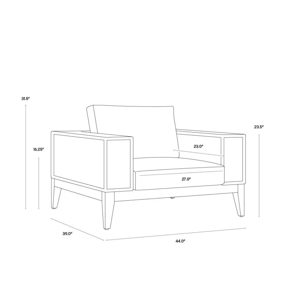 Salerno Fabric Outdoor Armchair