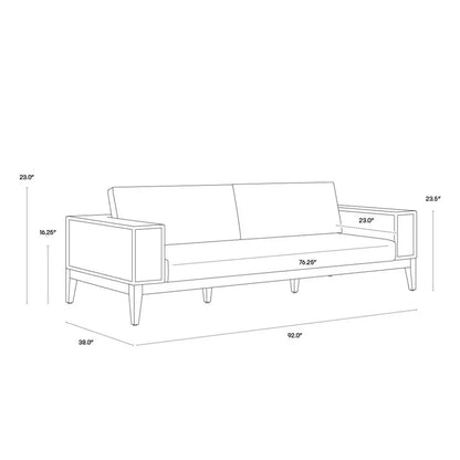 Salerno Fabric Outdoor Sofa