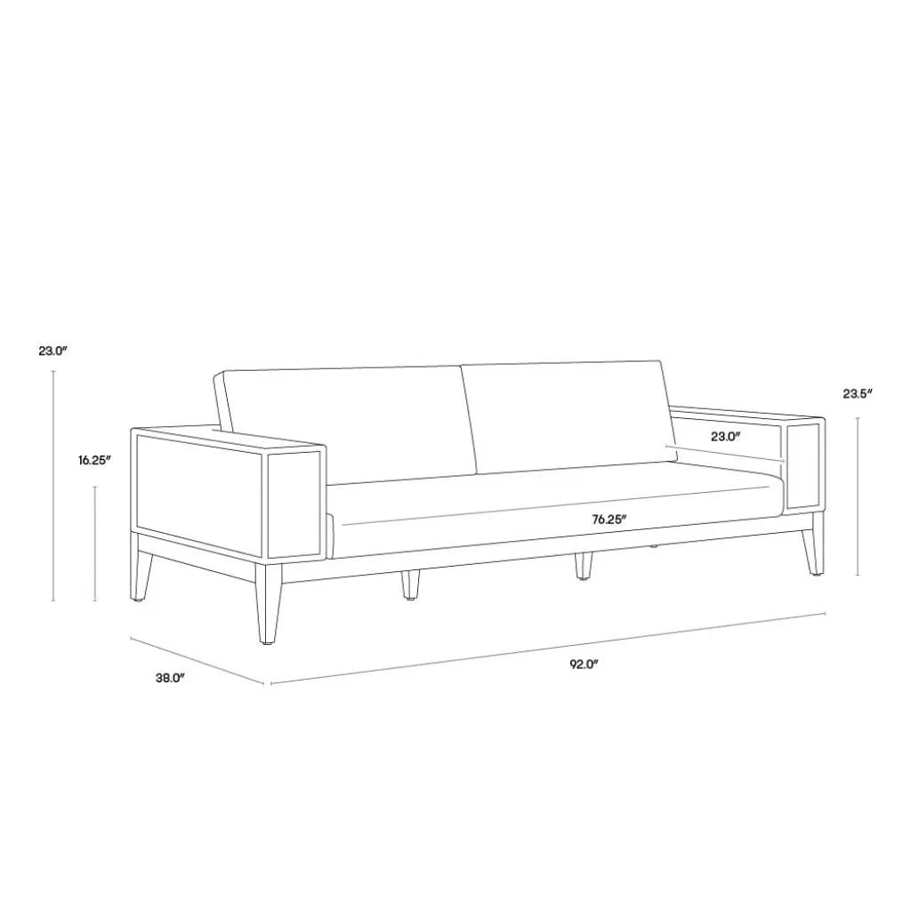 Salerno Fabric Outdoor Sofa