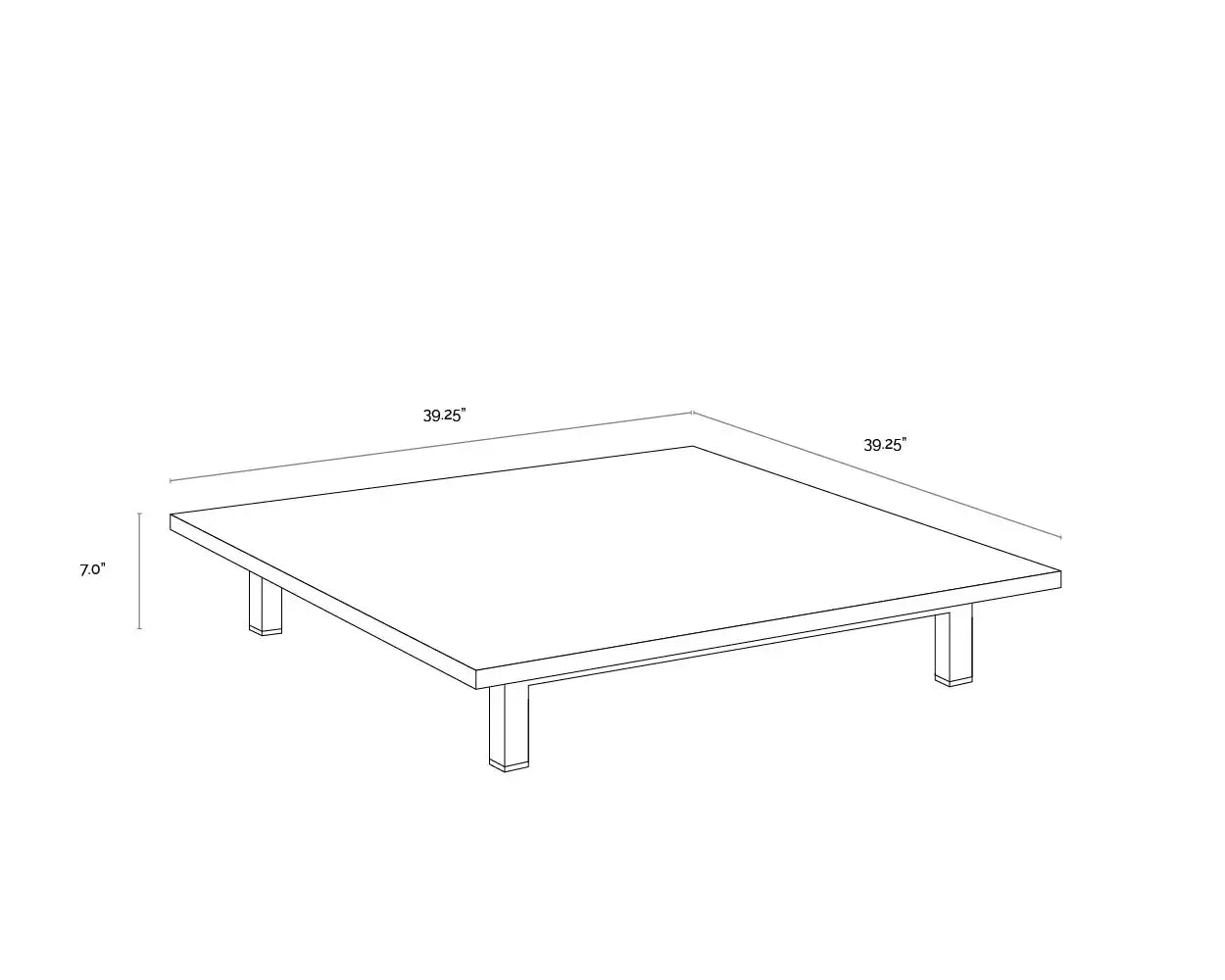 Geneve Aluminum Based Wooden Outdoor Coffee Table