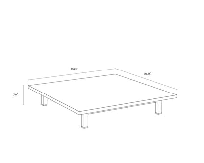 Geneve Aluminum Based Wooden Outdoor Coffee Table