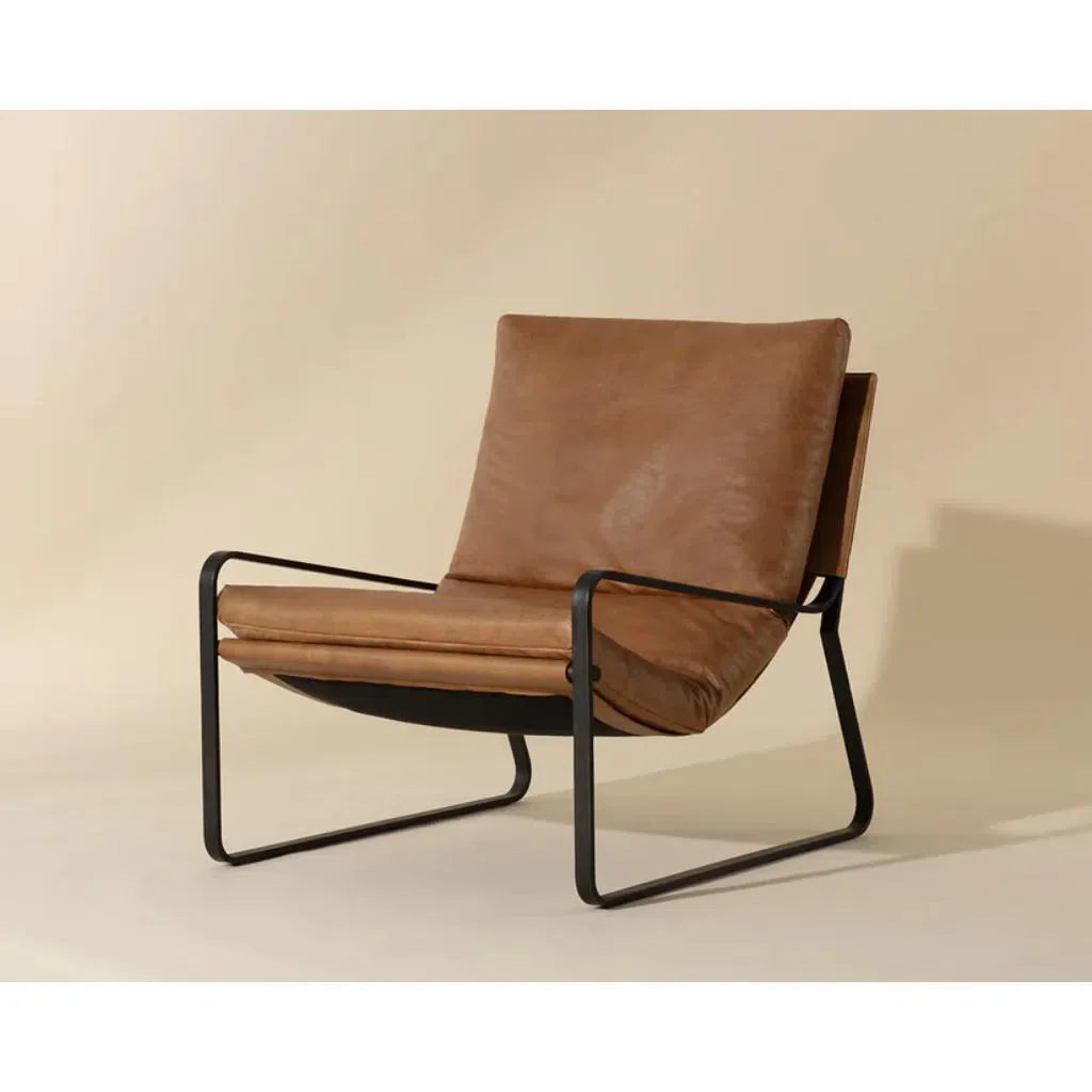 Zancor Leather Upholstered Lounge Chair