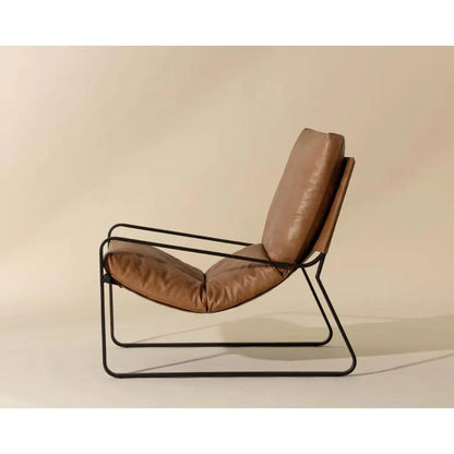 Zancor Leather Upholstered Lounge Chair