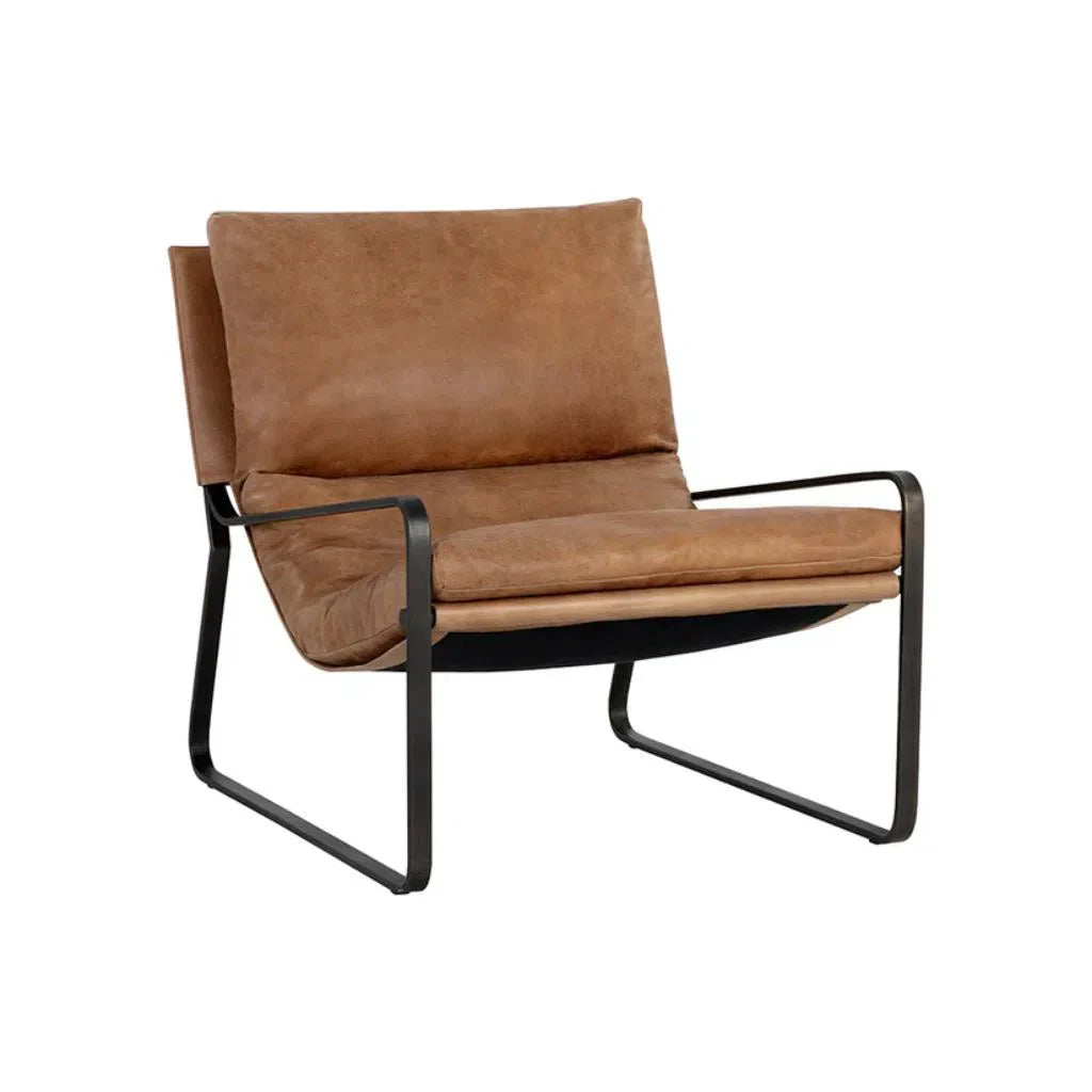 Zancor Leather Upholstered Lounge Chair