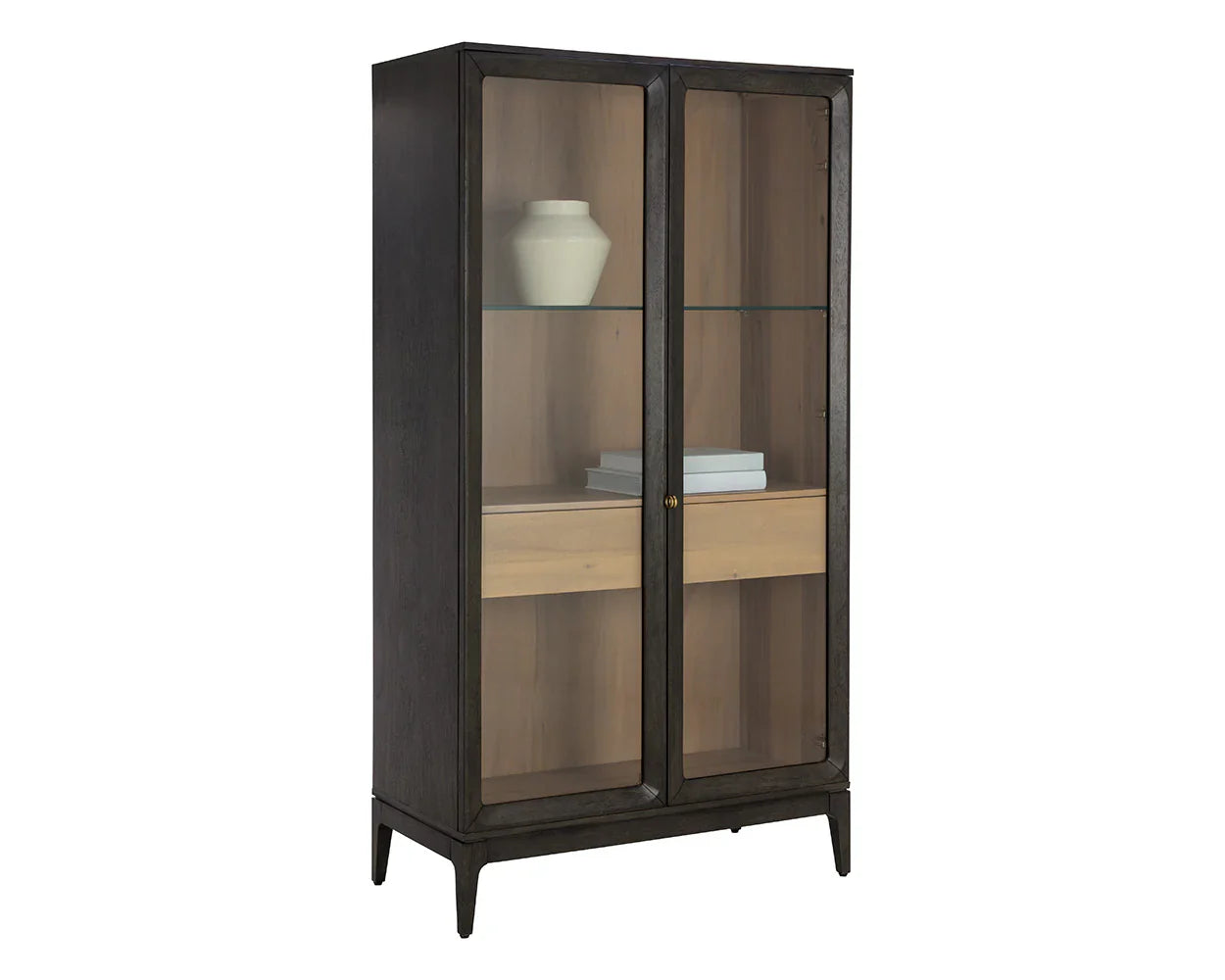 Cecilia Display Cabinet Mid-Century Design With Glass Doors