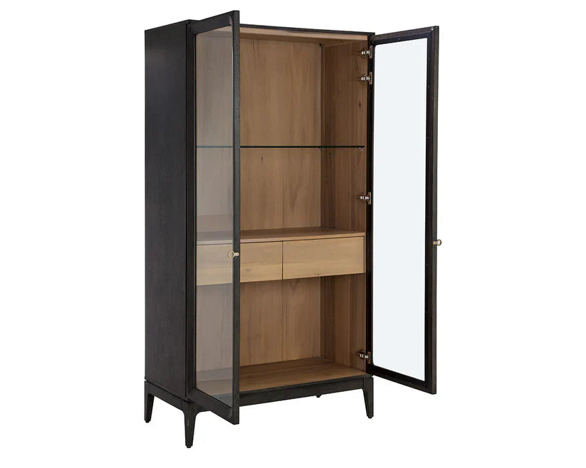 Cecilia Display Cabinet Mid-Century Design With Glass Doors