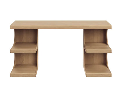 Catrine Mmesmerizing Shaped Wooden Desk