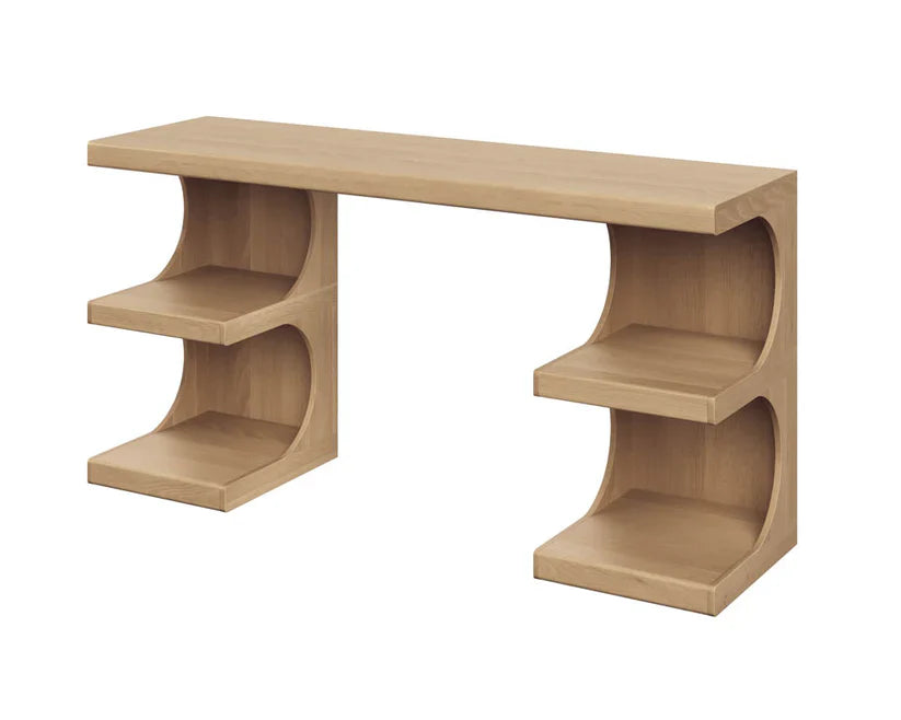 Catrine Mmesmerizing Shaped Wooden Desk