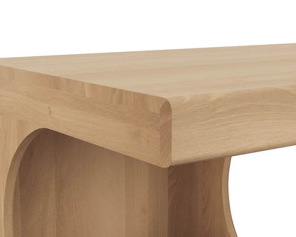 Catrine Mmesmerizing Shaped Wooden Desk