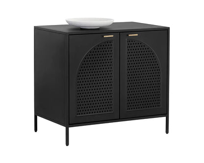 Aziza Nightstand Iron With Brass Handles