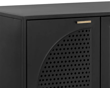 Aziza Nightstand Iron With Brass Handles