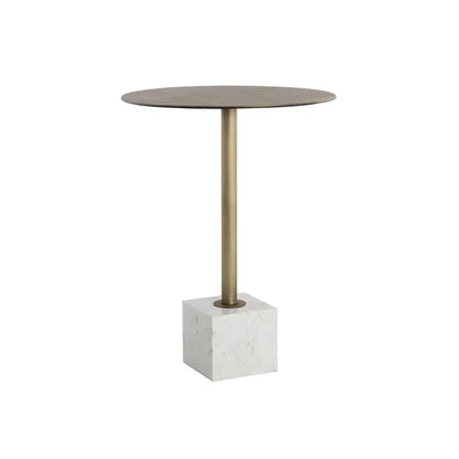 Kata Marble Based Iron Round Bar Table