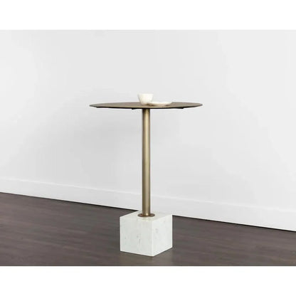 Kata Marble Based Iron Round Bar Table