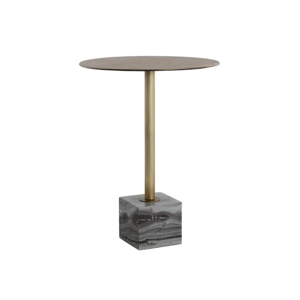 Kata Marble Based Iron Round Bar Table