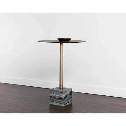 Kata Marble Based Iron Round Bar Table