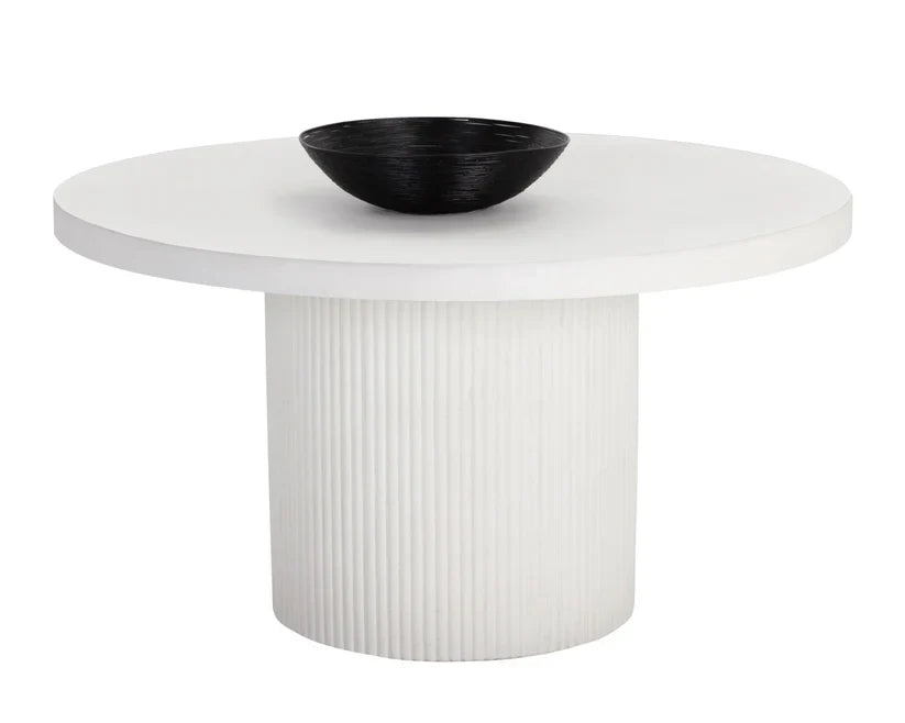 SUNPAN Nicolette Concrete Outdoor Round Dining Table
