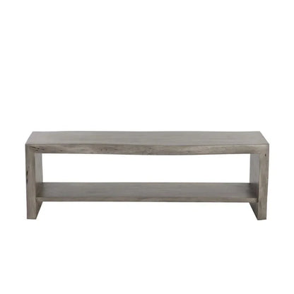 Ridge Waterfall Edge Designed Wooden Backless Bench