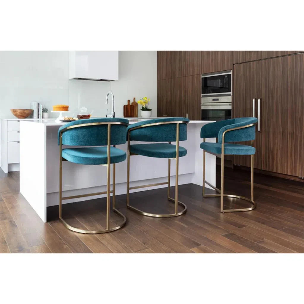 Marris Leather Upholstered Modern Counter Stool