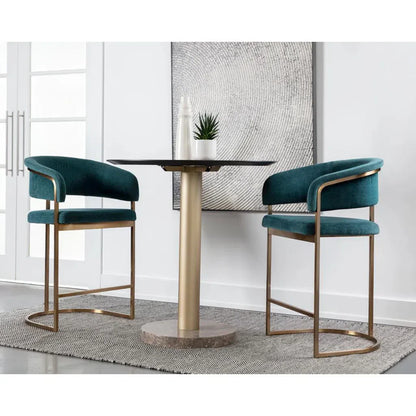 Marris Leather Upholstered Modern Counter Stool