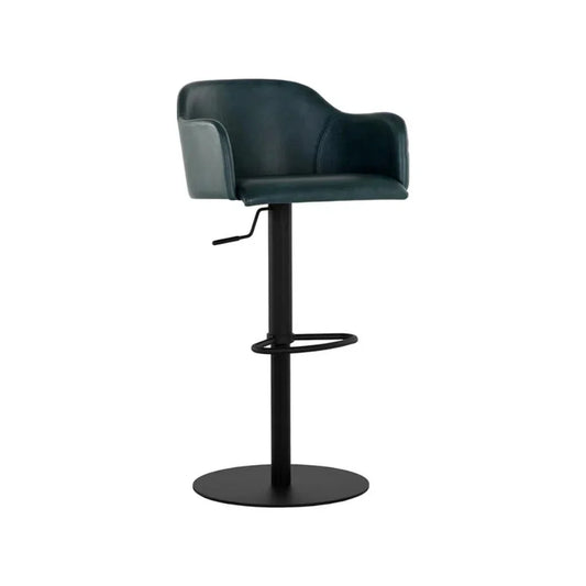 Hensley Leather Upholstered Modern Adjustable Stool