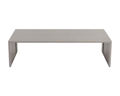 Verin Aluminum Outdoor Rectangular Coffee Table