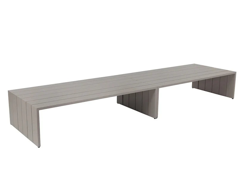 Verin Aluminum Outdoor Rectangular Coffee Table