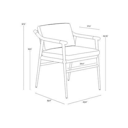 Meadow Polyester Upholstered Dining Armchair