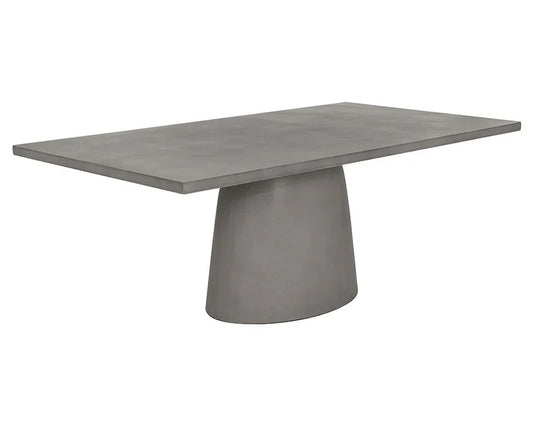 Cavallini Dining Table - Sleek Light Grey Concrete