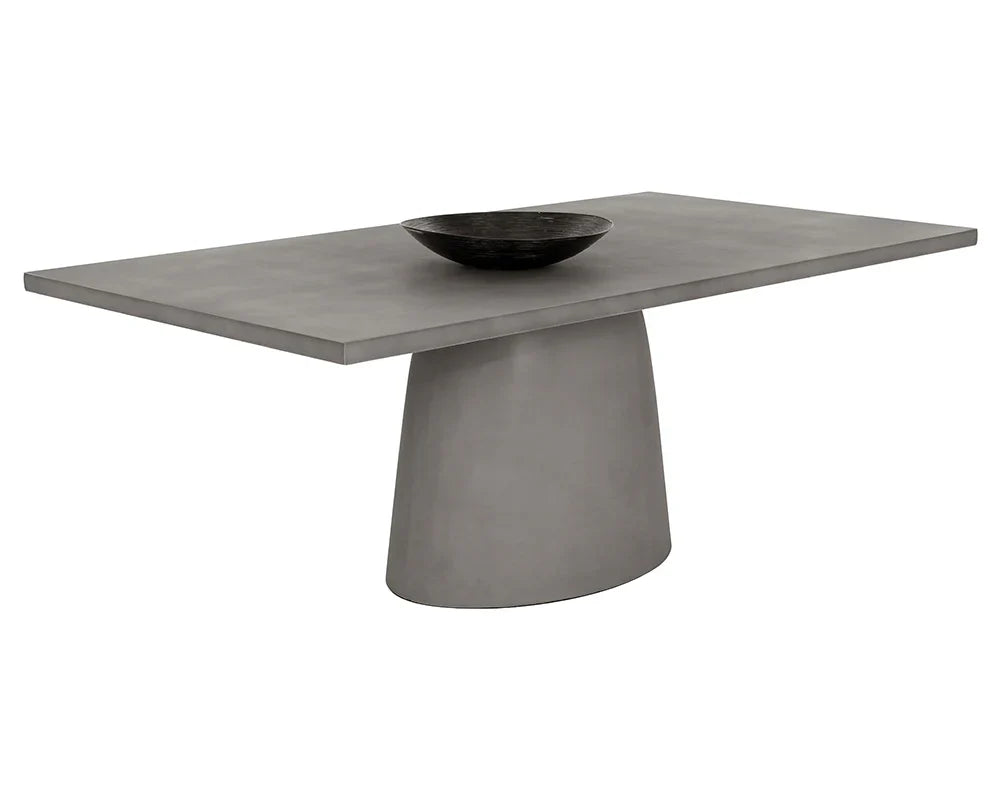 Cavallini Dining Table - Sleek Light Grey Concrete