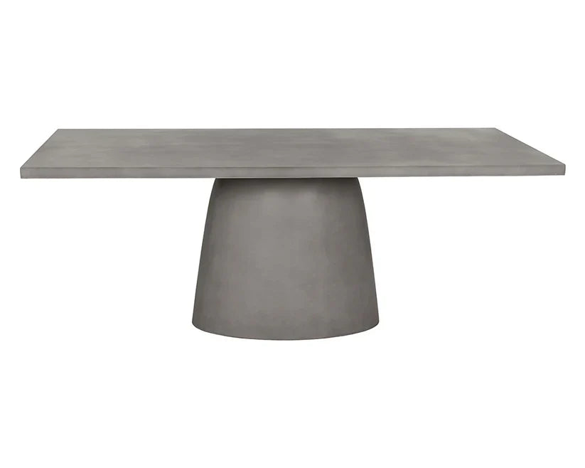 Cavallini Dining Table - Sleek Light Grey Concrete