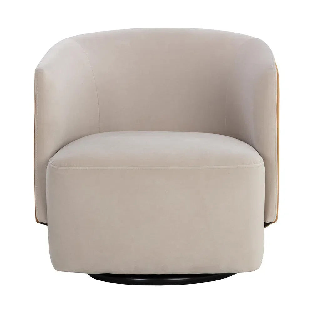 SUNPAN Sarina Swivel Lounge Chair With Velvety Soft