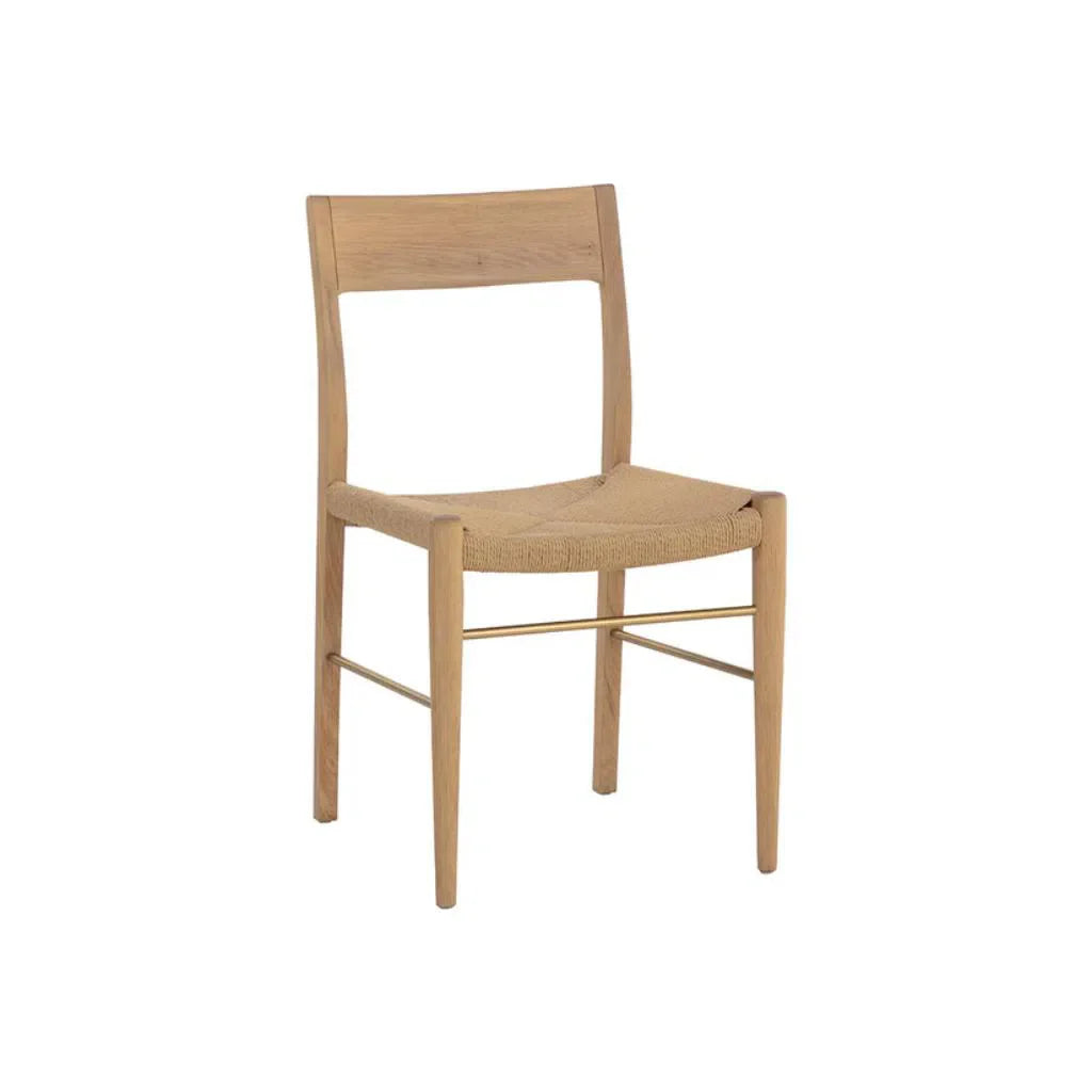 Bondi Rope Upholstered Wooden Armless Dining Chair