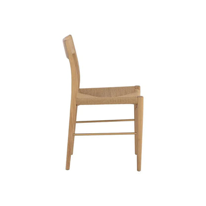 Bondi Rope Upholstered Wooden Armless Dining Chair