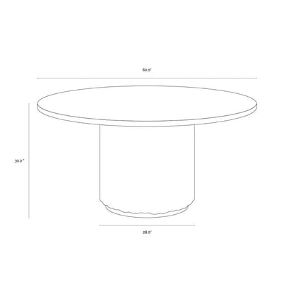 Riviera Natural Wood Outdoor Dining Table