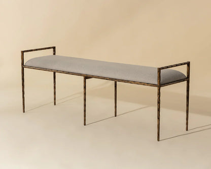 Esai Fabric Upholstered Backless Bench