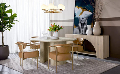 SUNPAN Salma Console Table SolidWood Whitewash