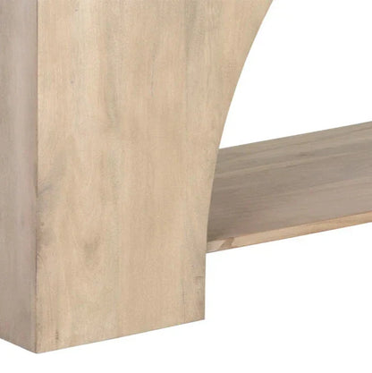 SUNPAN Salma Console Table SolidWood Whitewash