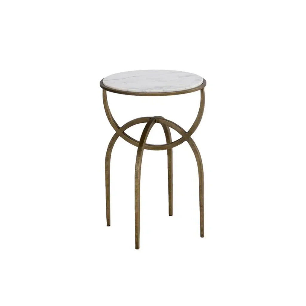 SUNPAN Alicent Marble Top Round End Table