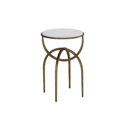 SUNPAN Alicent Marble Top Round End Table