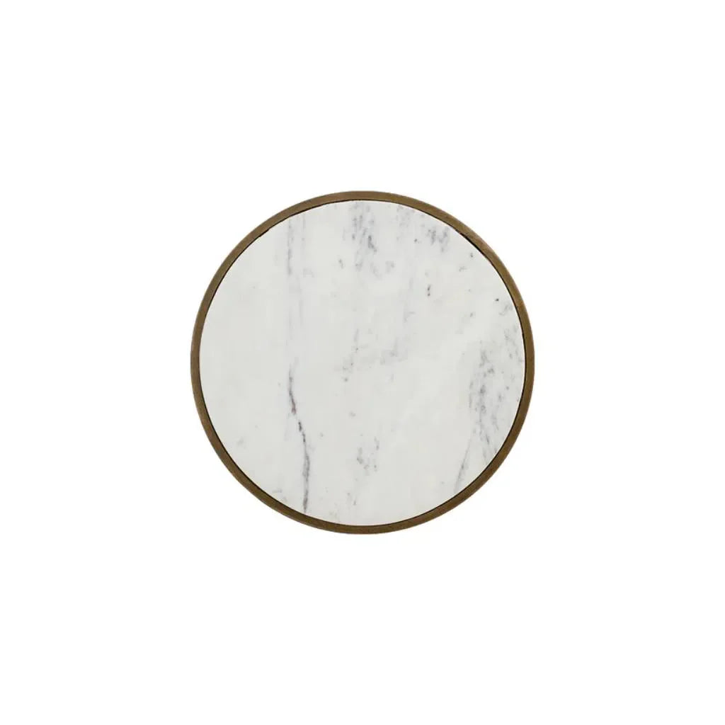 SUNPAN Alicent Marble Top Round End Table