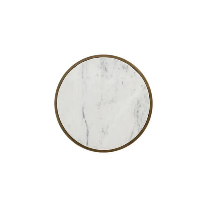SUNPAN Alicent Marble Top Round End Table